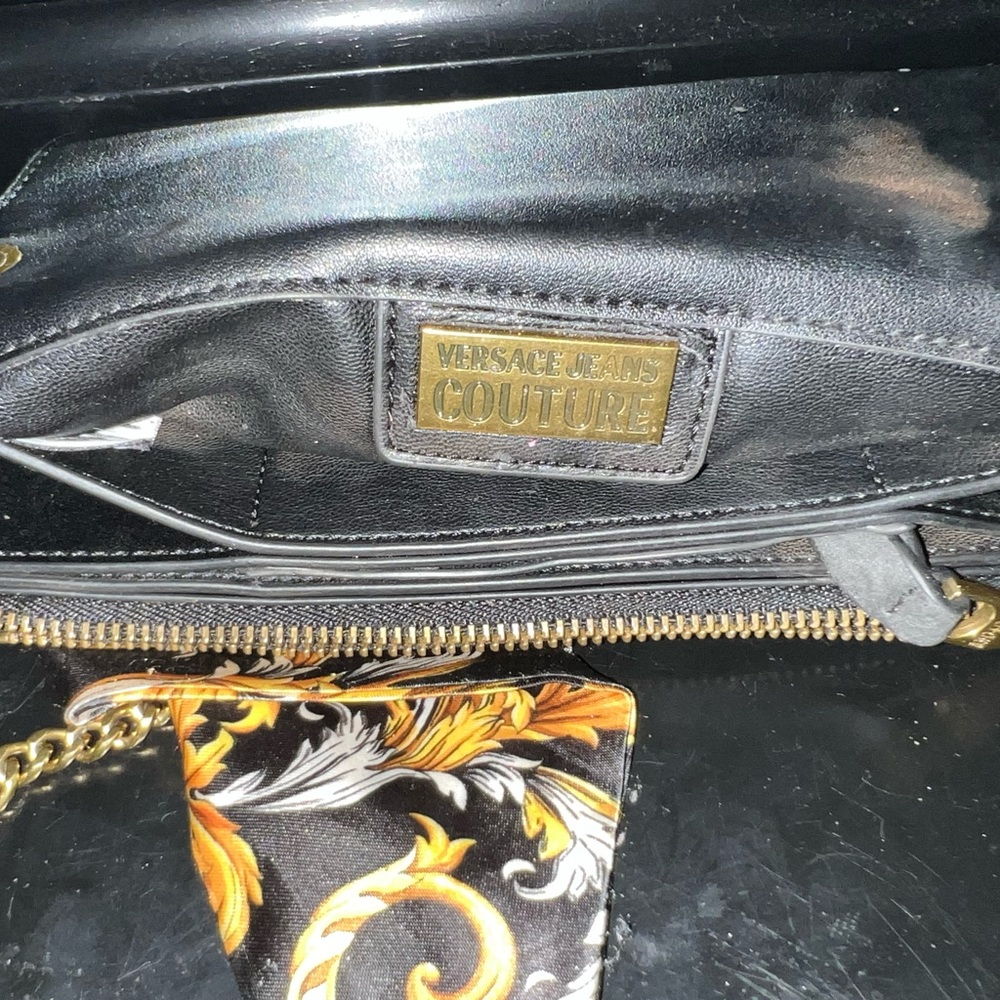 Versace Jeans Couture Black and Gold Clutch